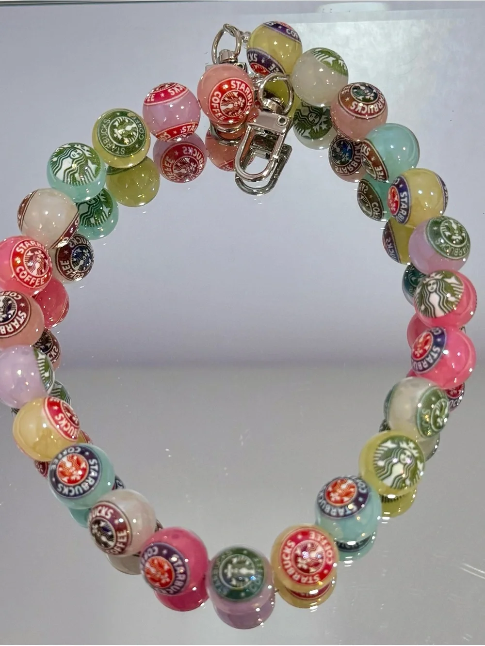 New Multicolor Starbies Beaded Bag Chain 18 inches